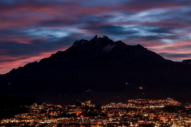 Pilatus bei Sonnenuntergang
